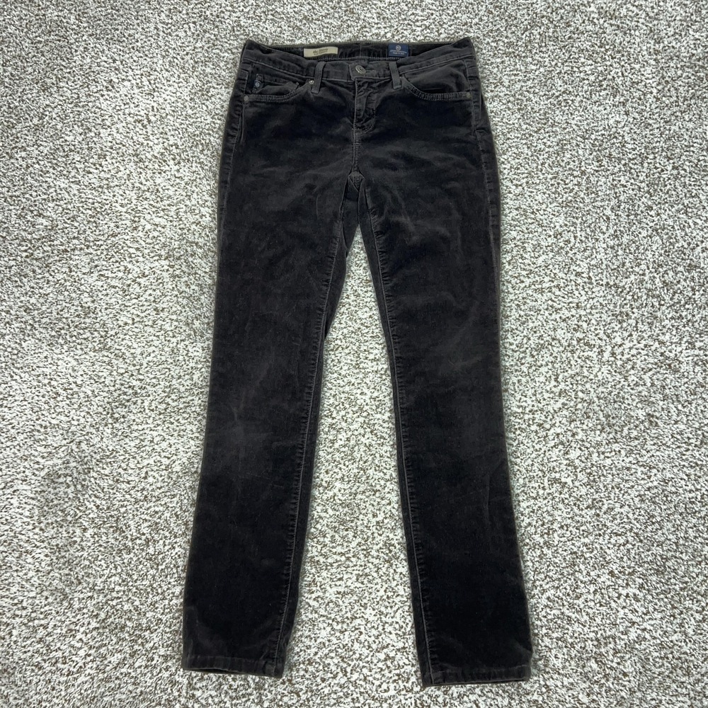 AG Adriano Goldschmied Pants Womens 25 Gray Corduroy Stevie Slim Straight USA
